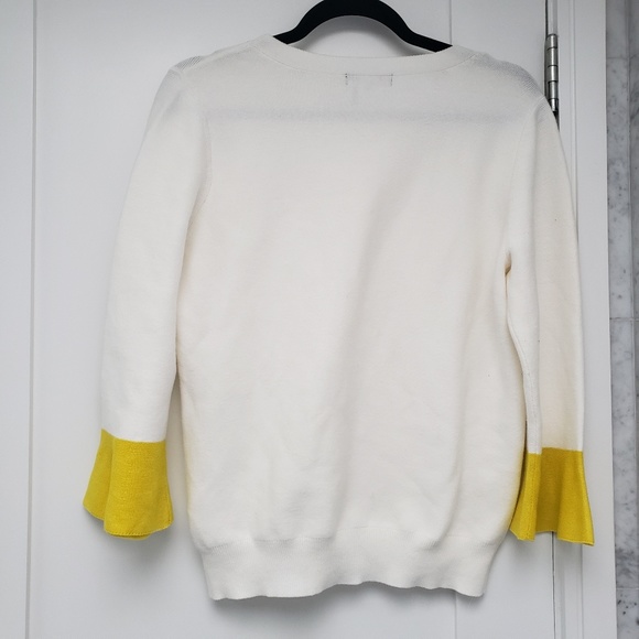 DKNY Colorblocked Ruffle-Sleeve Sweater Size L - Picture 3 of 3